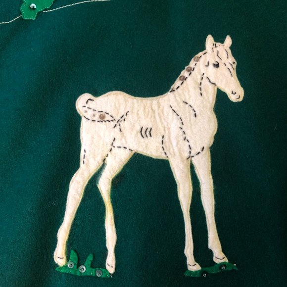 Real 50s wool felt circle skirt. Clean. Impeccable. - Picture 6 of 10